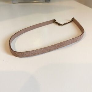 Tan Suede Choker Necklace